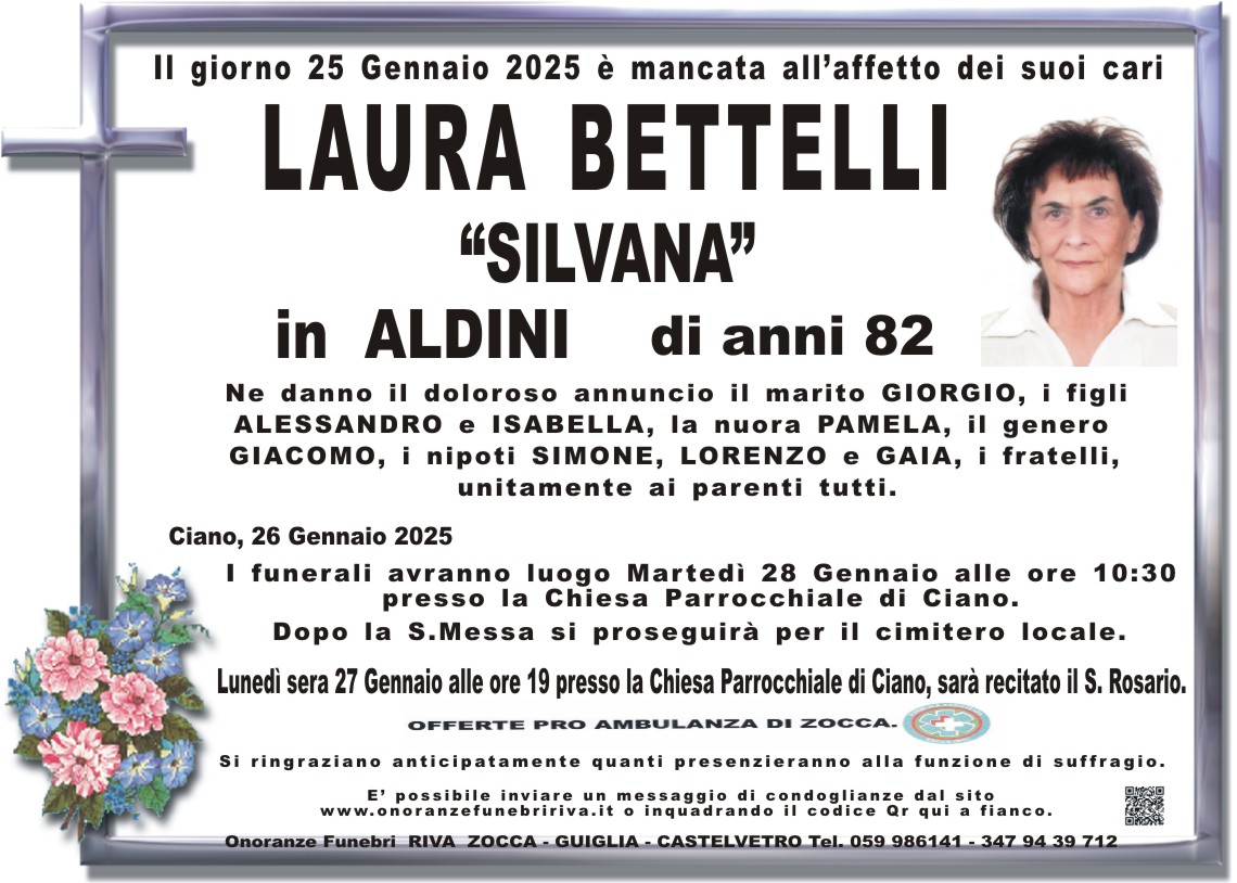 Ci ha lasciato Laura Bettelli "Silvana"