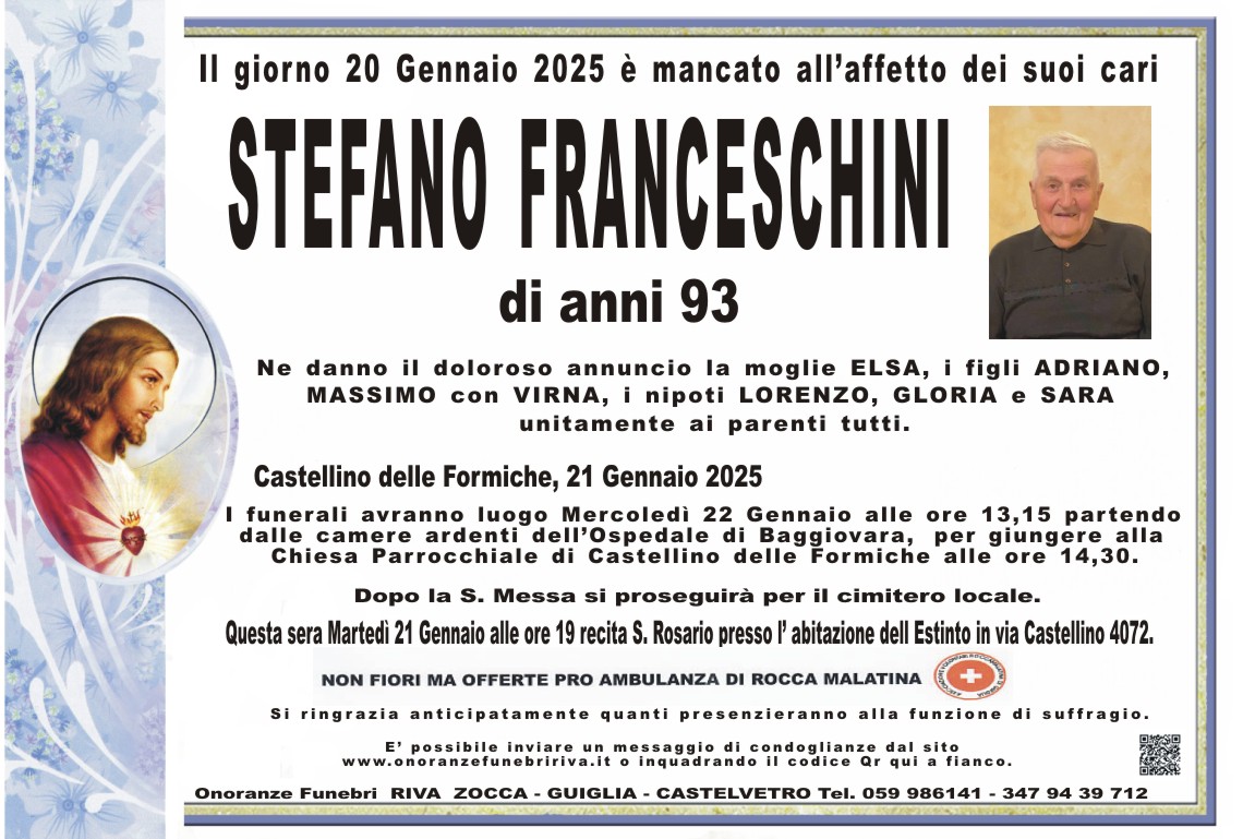 Ci ha lasciato Stefano Franceschini